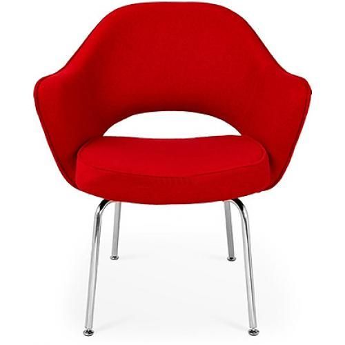 Chaise Exécutive - Simili Cuir Rouge