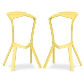 Tabouret De Bar Design Marcus - Pack De 2 Jaune