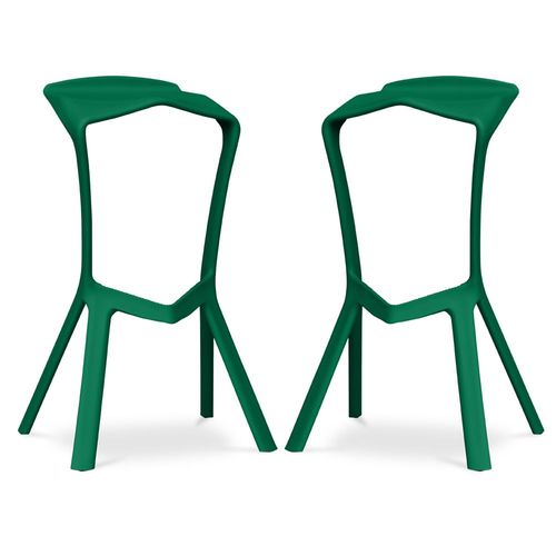 Tabouret De Bar Design Marcus - Pack De 2 Vert Foncé