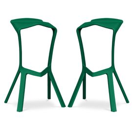 Tabouret De Bar Design Marcus - Pack De 2 Vert Foncé