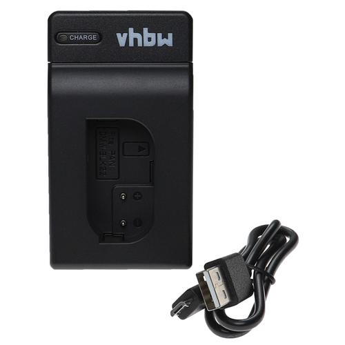 vhbw Chargeur USB compatible avec Panasonic Lumix DC-S5K caméra action-cam + câble micro-USB + témoin de charge