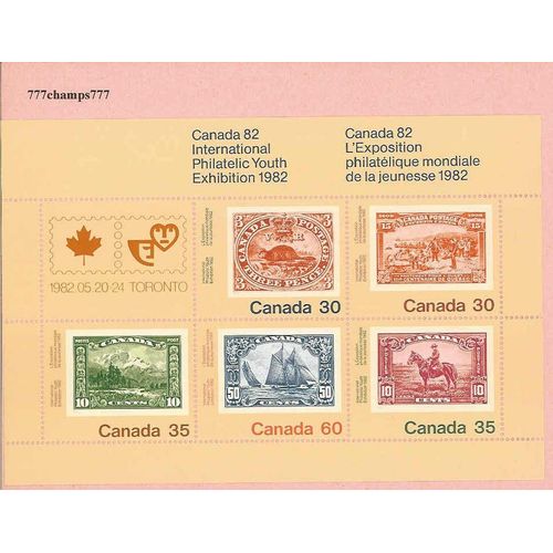 Canada. Exposition Philatélique Mondiale Jeunesse 1982. Bloc Feuillet