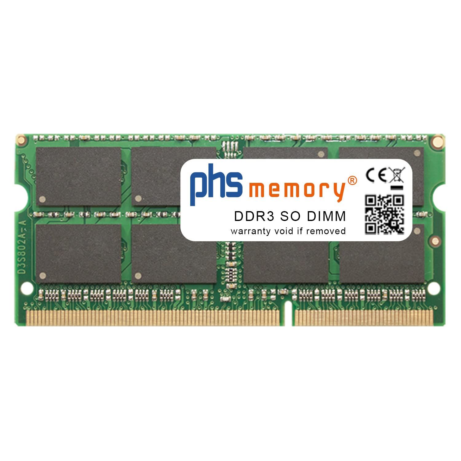 PHS-memory 8GB Mémoire RAM pour Asus F55U-SX055H DDR3 SO DIMM 1600MHz PC3L-12800S (Asus F55U-SX055H, 1 x 8GB), RAM spécifique au système