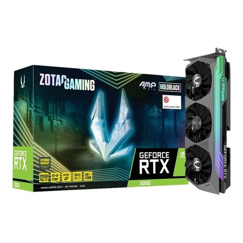 ZOTAC GAMING GeForce RTX 3080 AMP Holo LHR 12GB - Carte graphique - GF RTX 3080 - 12 Go GDDR6X - PCIe 4.0 x16 - HDMI, 3 x DisplayPort