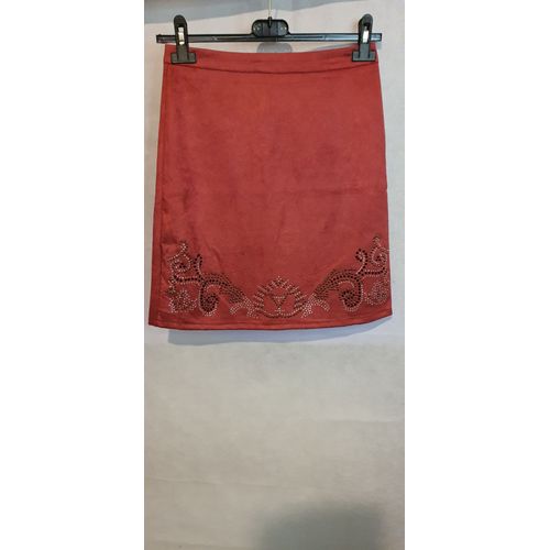 Jupe Suedine Rouge Femme In Vogue Paris Taille S