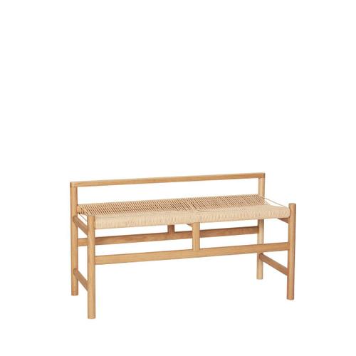 Banc En Bois De Chêne Et Corde En Papier Naturel