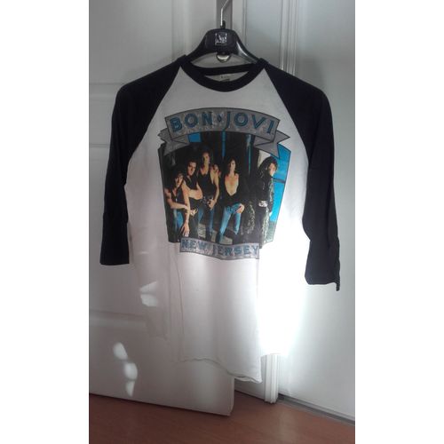 T-Shirt Jersey : Bon Jovi - The Jersey Syndicate Tour - Europe 1988 - Taille : L