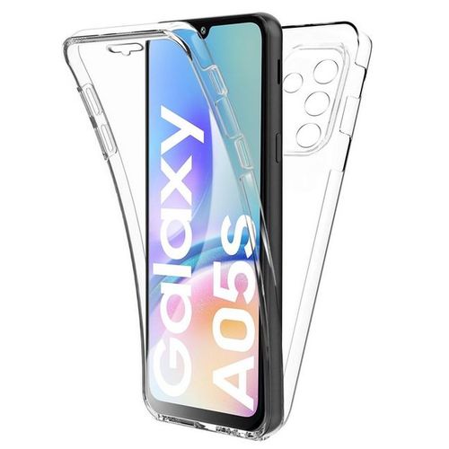 Coque Pour Samsung Galaxy A05s - Housse Etui Silicone Gel 360 Integrale + Film Ecran - Transparent