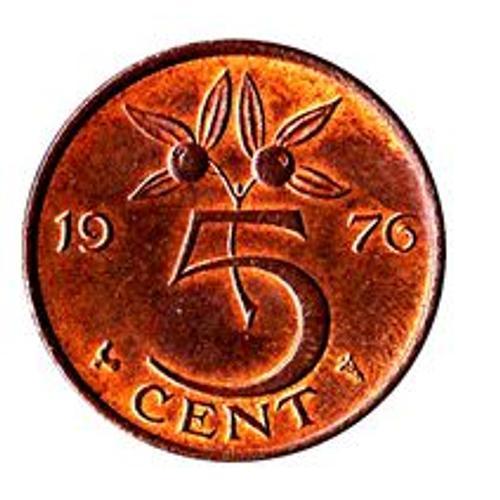 Pièce 5 Cents Pays-Bas - 1976