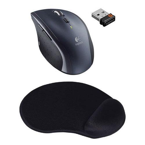 Logitech Wireless Mouse M705 Noir + T'nB Tapis de Souris Ergo-Design noir