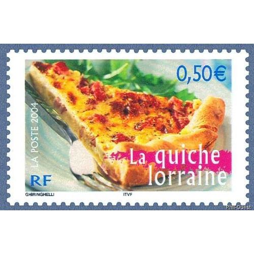 France 2004, Très Beau Timbre Neuf** Luxe Yvert 3652, La France À Vivre, Gastronomie, La Quiche Lorraine.