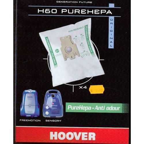 Sacs aspirateur Hoover Sensory-free-motion - Pack de 5 sacs fibre origine Hoover