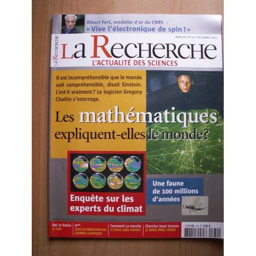 La Recherche N° 370 : Les Mathématiques Expliquent-Elles Le Monde?Enquête Sur Les Experts Du Climat.Une Faune De 100millions D'années