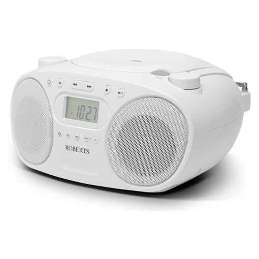Roberts Radio Zoombox FM Lecteur CD portable Blanc