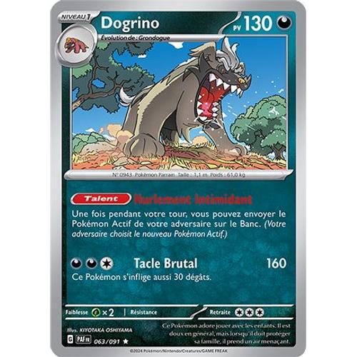 Carte Pokémon - Dogrino - 063/091 - Holo-Rare - Ev4,5 Destinées De Paldea