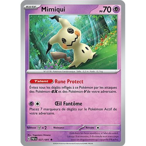 Carte Pokémon - Mimiqui - 037/091 - Holo-Rare - Ev4,5 Destinées De Paldea -