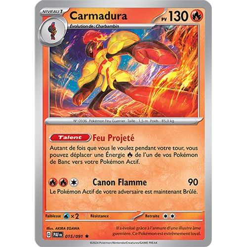Carte Pokémon - Carmadura - 015/091 - Holo-Rare - Ev4,5 Destinées De Paldea