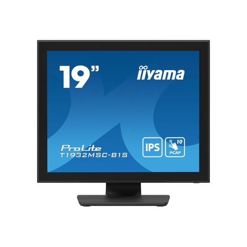 iiyama ProLite T1932MSC-B1S - Écran LCD - 19" - écran tactile - 1280 x 1024 - IPS - 250 cd/m² - 1000:1 - 14 ms - HDMI, VGA, DisplayPort - haut-parleurs - noir mat