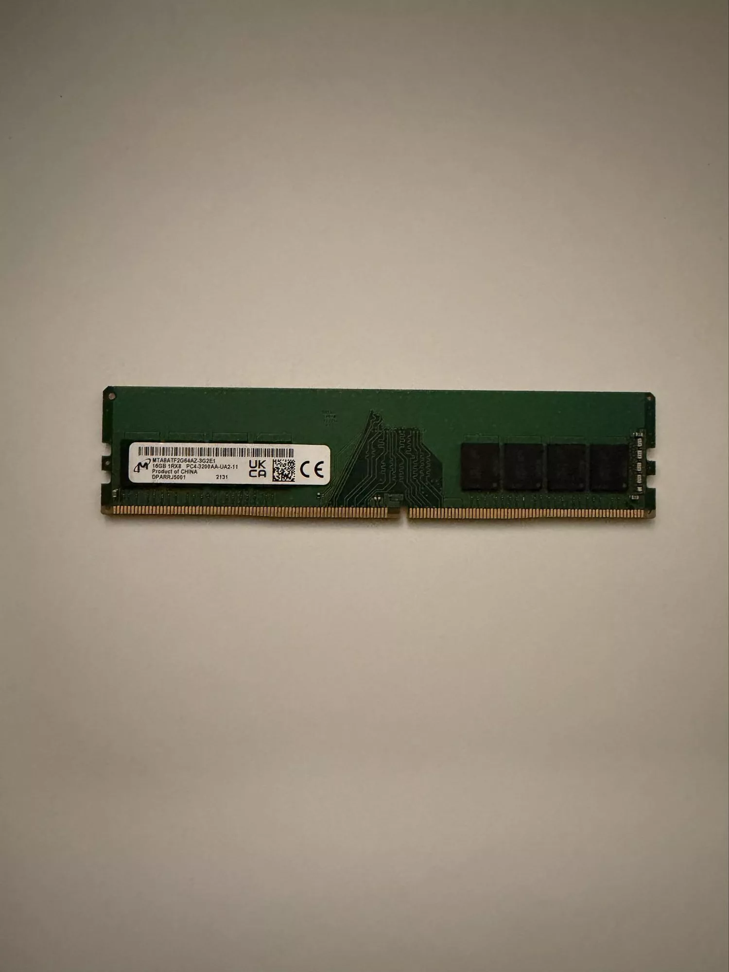 RAM Serveur Micron 16¿Go DDR4¿3200 (PC4¿25600) ¿ MTA8ATF2G64AZ¿3G2E1