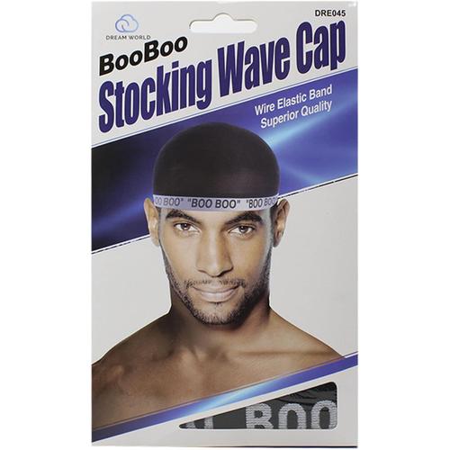 , Boo Boo Stocking Wave Cap, Wire Eastic Band (Item #045 Black) By