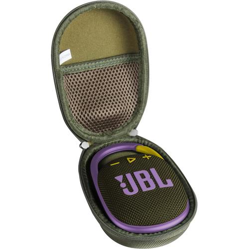 Hermitshell étui rigide de voyage pour enceinte JBL Clip 4 Bluetooth vert militaire
