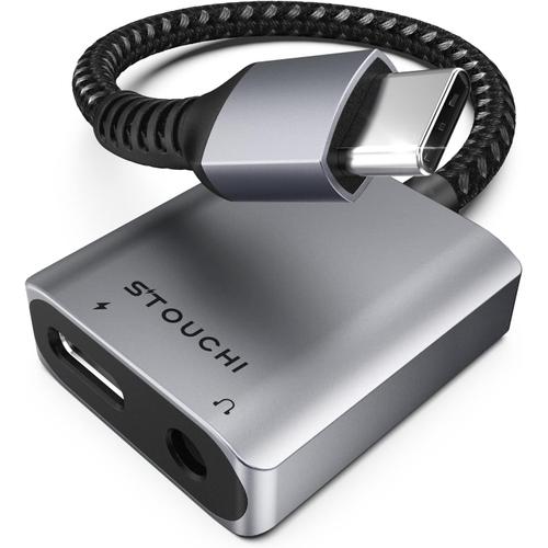 Adaptateur d'écouteur Jack 3.5mm PD USB-C, compatible avec Samsung Galaxy S23, S22, iPad Pro Mini 6, Pixel 7 et 6. Transformez votre port USB-C en prise audio pour un son de haute résolution.