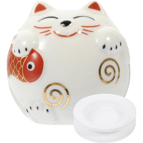 Tirelire en forme de chat Maneki Neko - En c¿¿ramique - D¿¿coration Fengshui - D¿¿coration pour la maison et le bureau