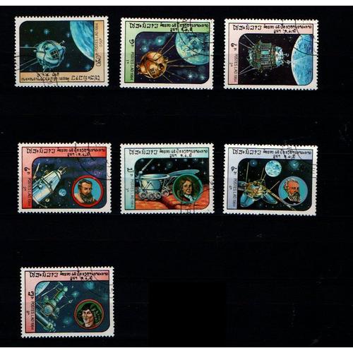 Série De Timbres Sur La Thématique La Conquete De L'espace - Laos 1984 - N°590/596
