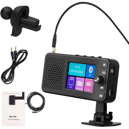 Adaptateur Auto Dab/Dab+ Avec Batterie Rechargeable, Écran Lcd ...