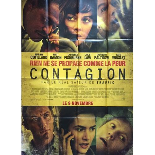 Contagion - Affiche Originale De Cinéma - Format 120x160 Cm - Un Film De Steven Soderbergh Avec Matt Damon, Kate Winslet, Jude Law, Marion Cotillard - Année 2011 