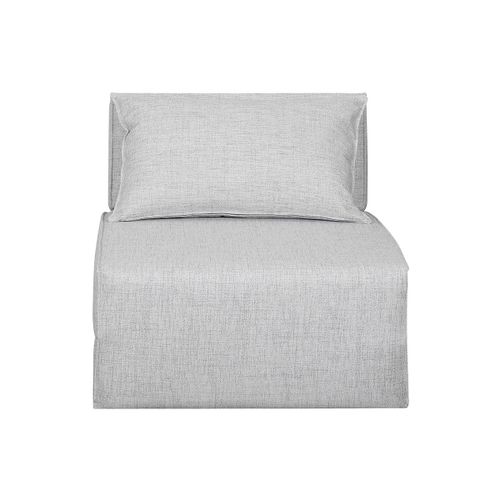Chauffeuse 1 Place Convertible En Tissu Gris Clair Victor