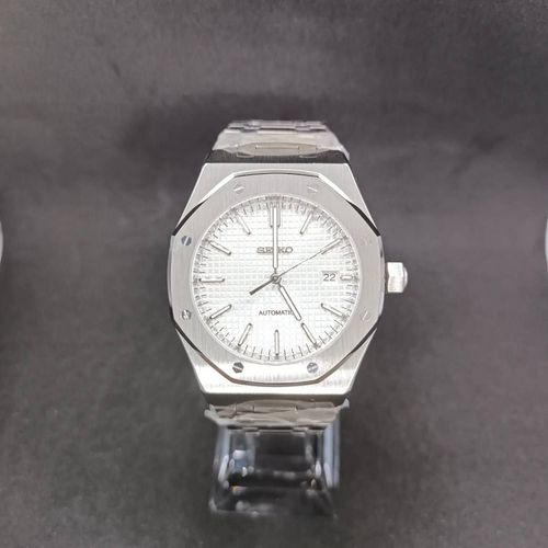 Montre Seiko Mod Royal Oak Blanc