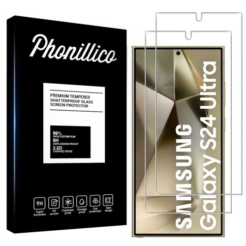 Verre Trempé Pour Samsung Galaxy S24 Ultra [Pack 2] Film Vitre Protection Ecran Phonillico®