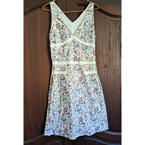 Belle Robe Cacharel Femme 38 Motif Fleuri Rosace Mandala - Envoi Très Rapide Et Soigne.