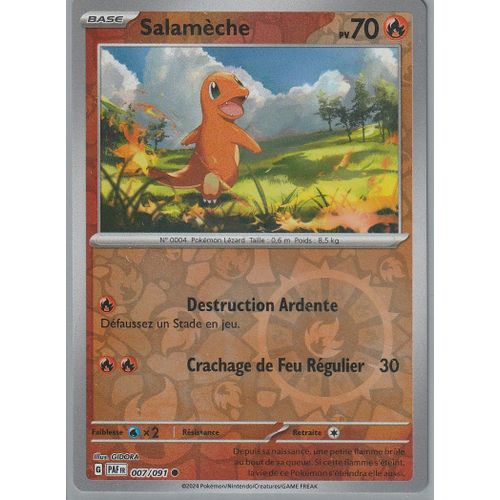 Carte Pokémon - Salamèche - 007/091 Reverse - Ev4,5 Destinées De Paldea