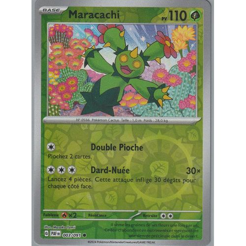 Carte Pokémon - Maracachi - 003/091 - Reverse - Ev4,5 Destinées De Paldea