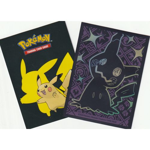 2 Protèges Cartes Pokémon Sleeves - Mimiqui/Pikachu