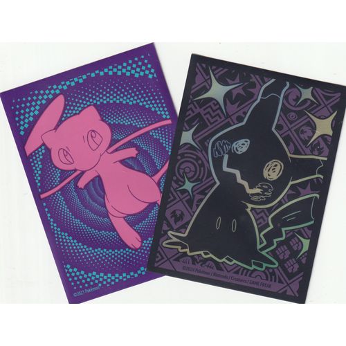 2 Protèges Cartes Pokémon Sleeves - Mimiqui/Mew
