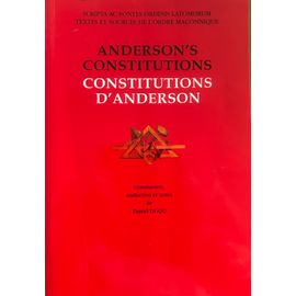 Constitutions D'anderson. Introduction, Traduction Et Notes De  Daniel Ligou