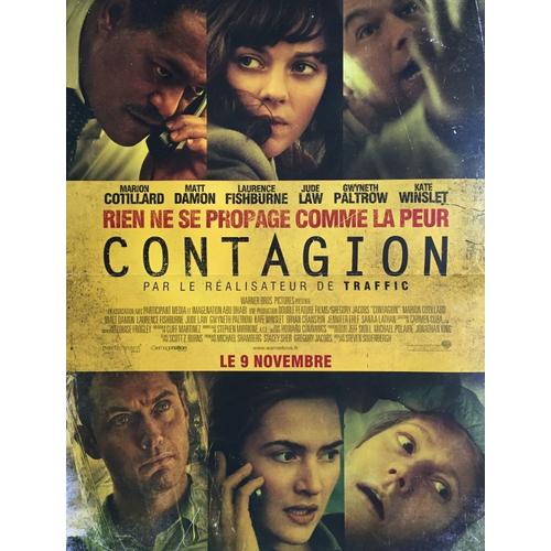 Contagion - Affiche Originale De Cinéma - Format 40x60 Cm - Un Film De Steven Soderbergh Avec Matt Damon, Kate Winslet, Jude Law, Marion Cotillard - Année 2011 