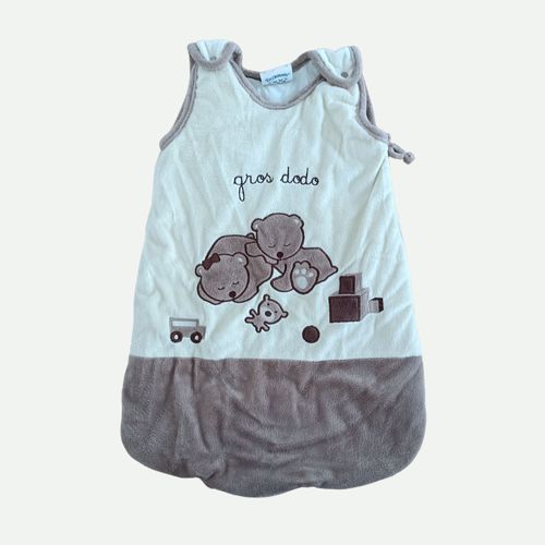 Gigoteuse Turbulette Beige Et Ecru. Oursons. Jouets. Les Chatounets. Taille 0 - 6 Mois