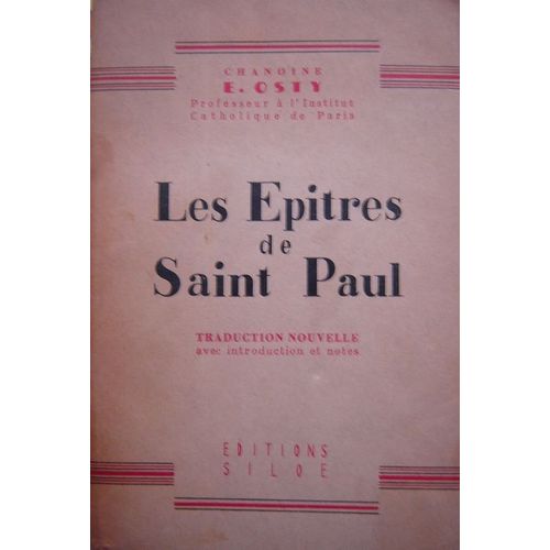 Les Epitres De Saint Paul Les Epitres De Saint Paul