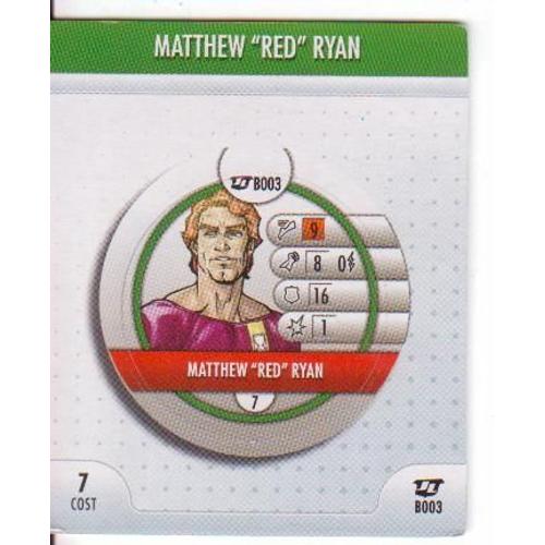 Heroclix ( D.C. ) - Matthew "Red" Ryan : Justice League B003 - Bystander Token ( Cost : 7 )