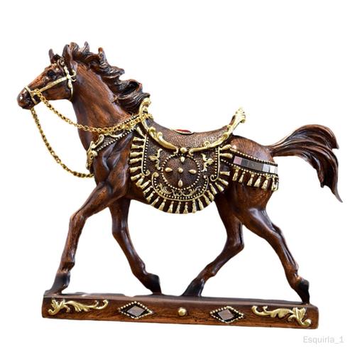 Figurine Collection Cheval Statue pour Bureau Décoration Meubles StyleB