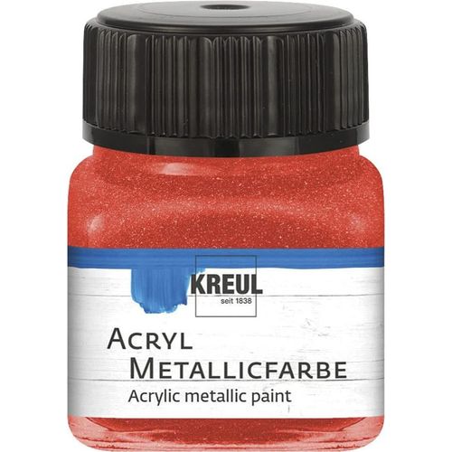77273-Peinture Mtallise, 20 Ml Verre Rouge, Peinture Acrylique Glamour  Effet Mtallique  Base, Couvrante Et Crmeuse, Schage Rapide Et Rsistante  L'eau, Red.[G1341]