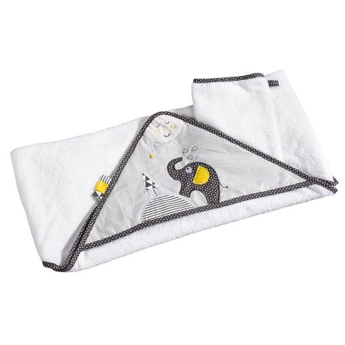 Sortie De Bain Et Son Gant En Coton Blanc