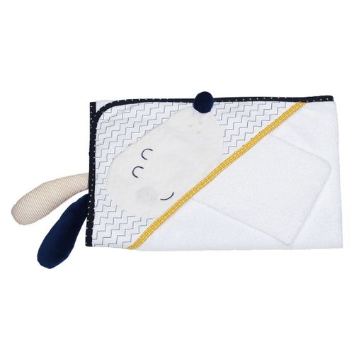 Cape De Bain Et Gant 75x75cm En Coton Blanc