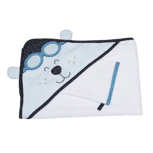 Cape De Bain Et Gant 75x75cm En Coton Blanc