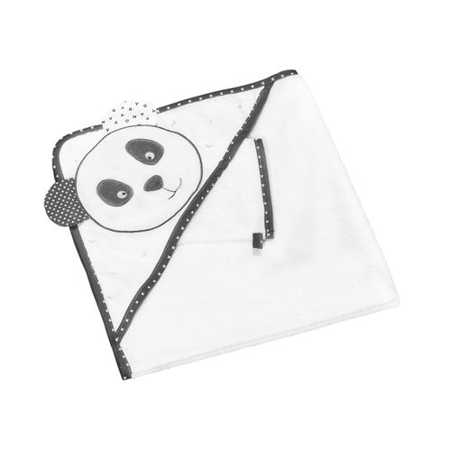 Cape De Bain 75x75cm Et Gant En Coton Blanc