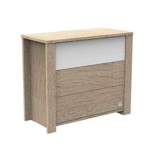 Commode Bébé 3 Tiroirs Antonin Bois Et Blanc - Sauthon Meubles